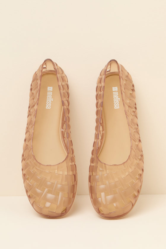 Possession Ballerina Beige Jelly Flats 2
