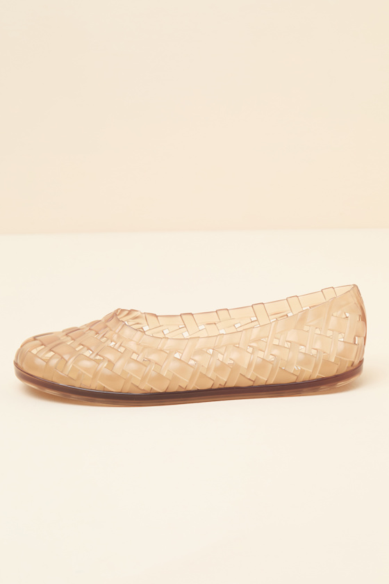 Possession Ballerina Beige Jelly Flats - thumbnail 4