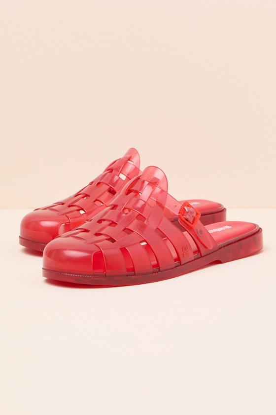 Possession Red Jelly Fisherman Mules - thumbnail 5