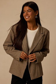 Puckett Brown Houndstooth Blazer 1