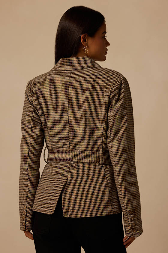 Puckett Brown Houndstooth Blazer 3
