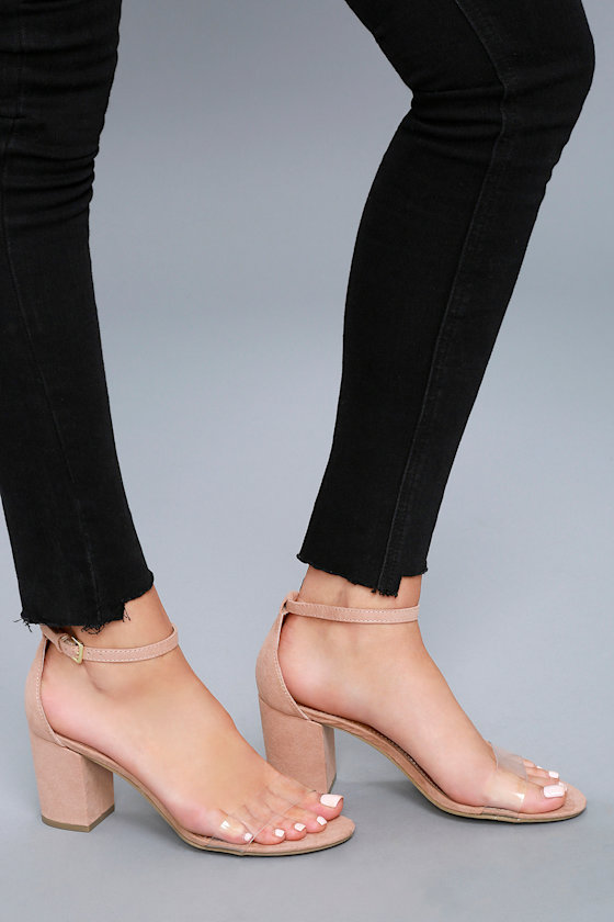 Pammy Pink Suede Ankle Strap Heels 4