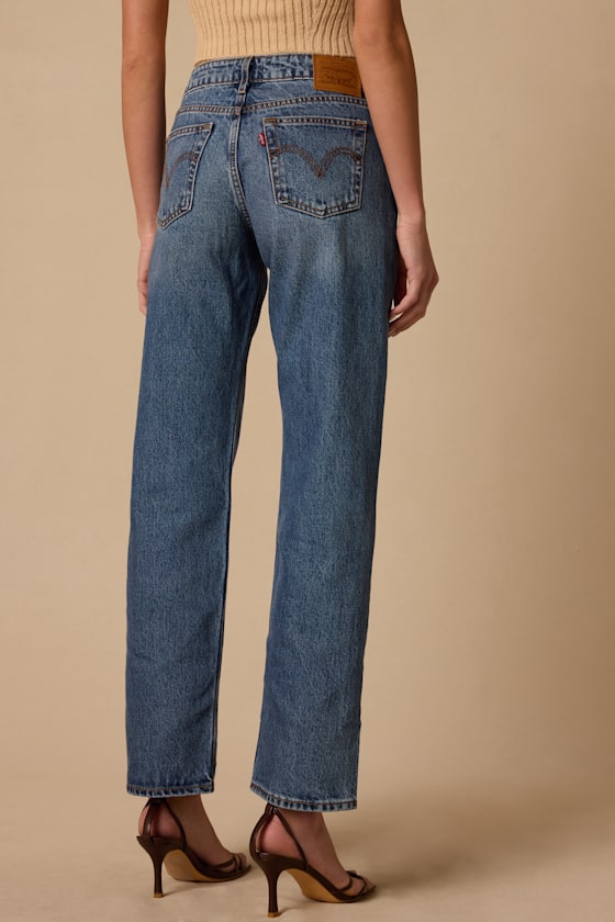 Low Straight Medium Wash Women's Jeans - thumbnail 4
