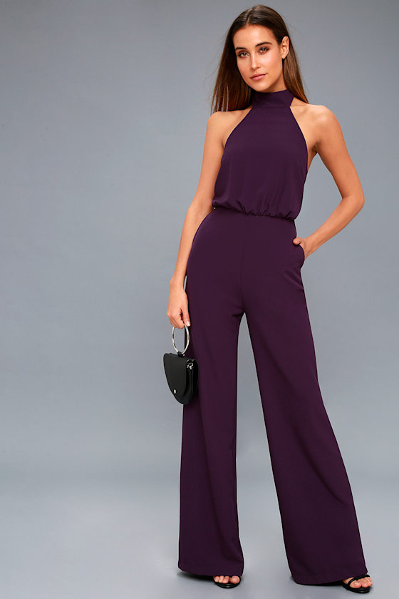 Moment for Life Purple Halter Jumpsuit 5