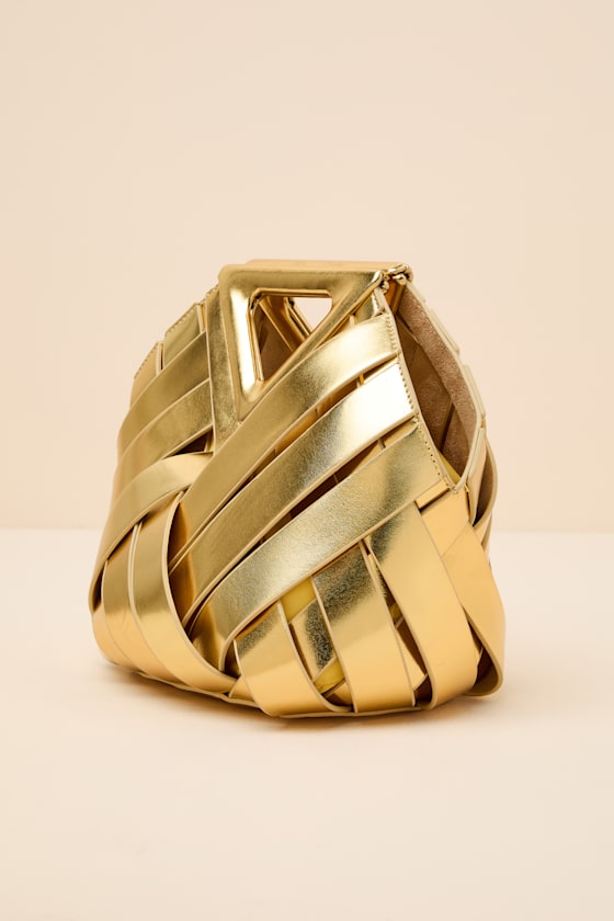 Aarya Gold Woven Crossbody Bag - thumbnail 4