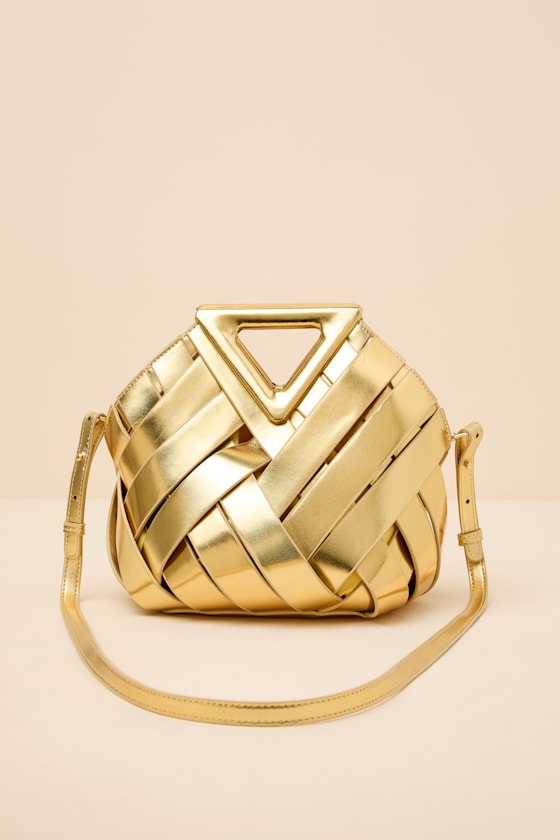 Aarya Gold Woven Crossbody Bag - thumbnail 6