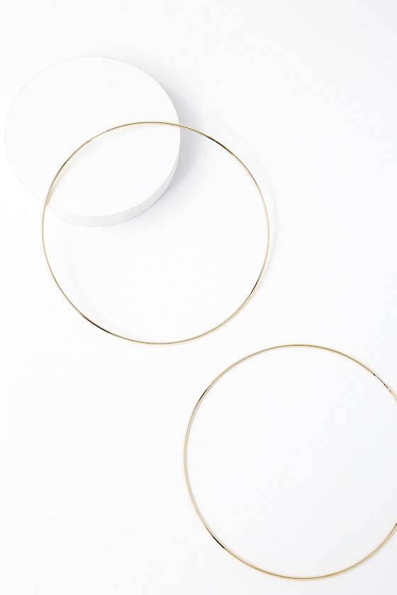 Kaylani Oversized Gold Hoop Earrings 1