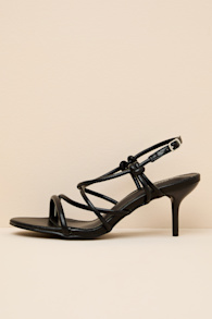 Inari Black Strappy Slingback High Heel Sandals 1