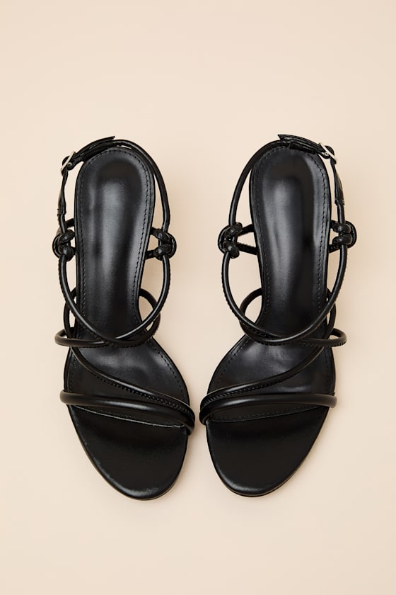 Inari Black Strappy Slingback High Heel Sandals 2
