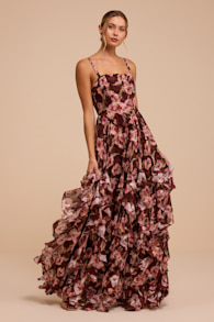 L25364: BROWN FLORAL 1