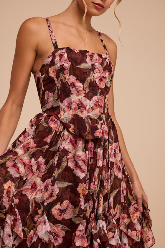 L25364: BROWN FLORAL 2