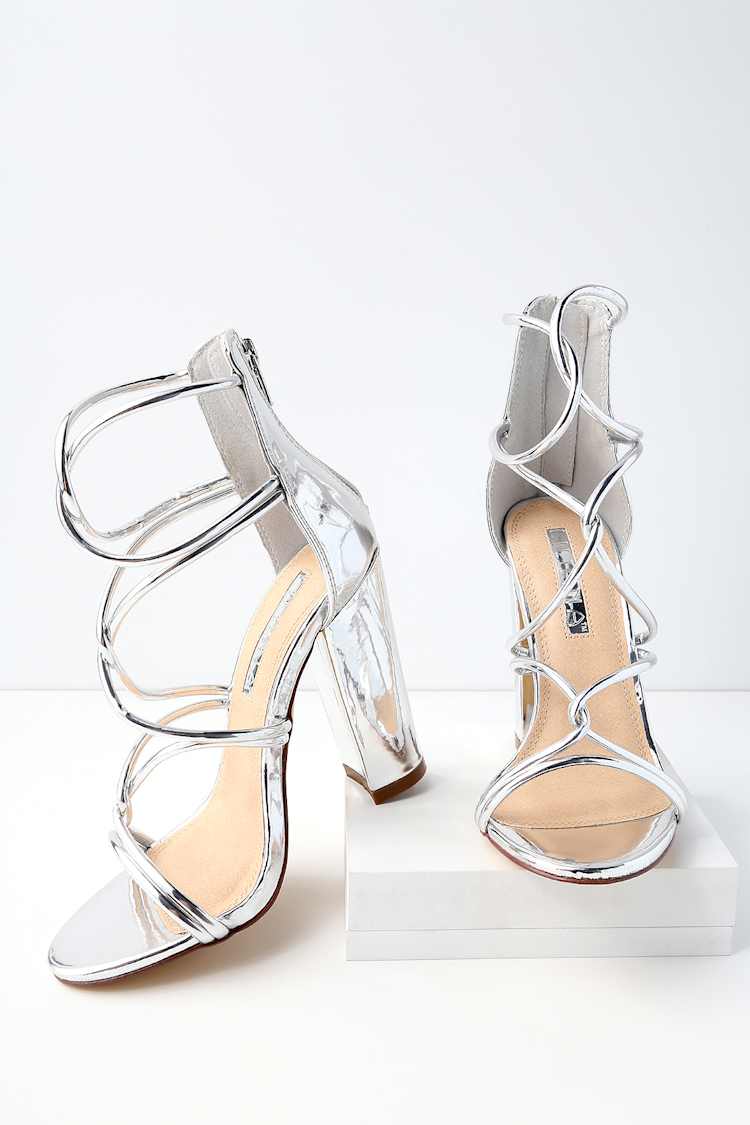 silver dress sandals MARYSOL-SILVER Silver dress sandals MIRIAN