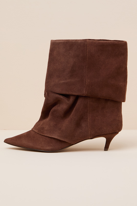 Lennox Umber Suede Fold-Over Boots 2