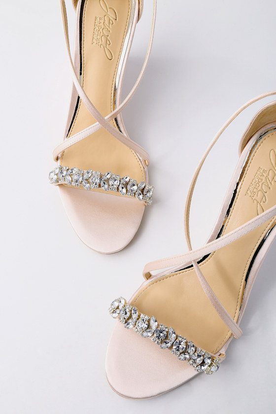 champagne wedge heels