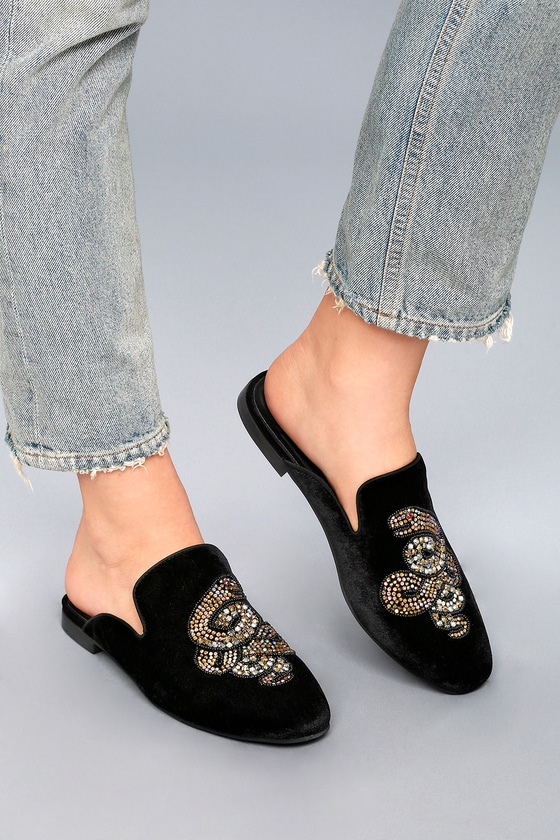 Steve Madden Hydes - Velvet Loafers - Rhinestone Loafer - Lulus