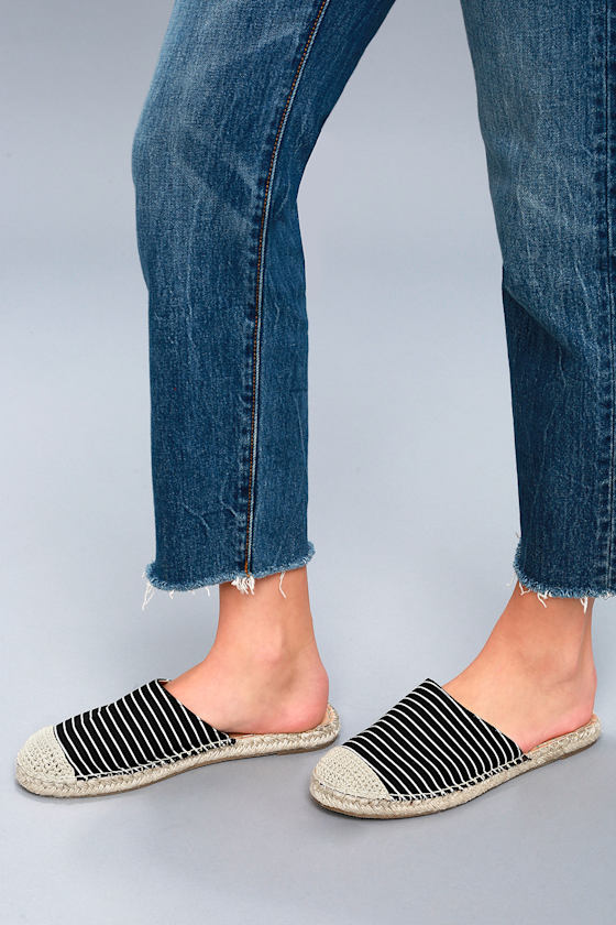 Marguex Black Espadrille Mules 1