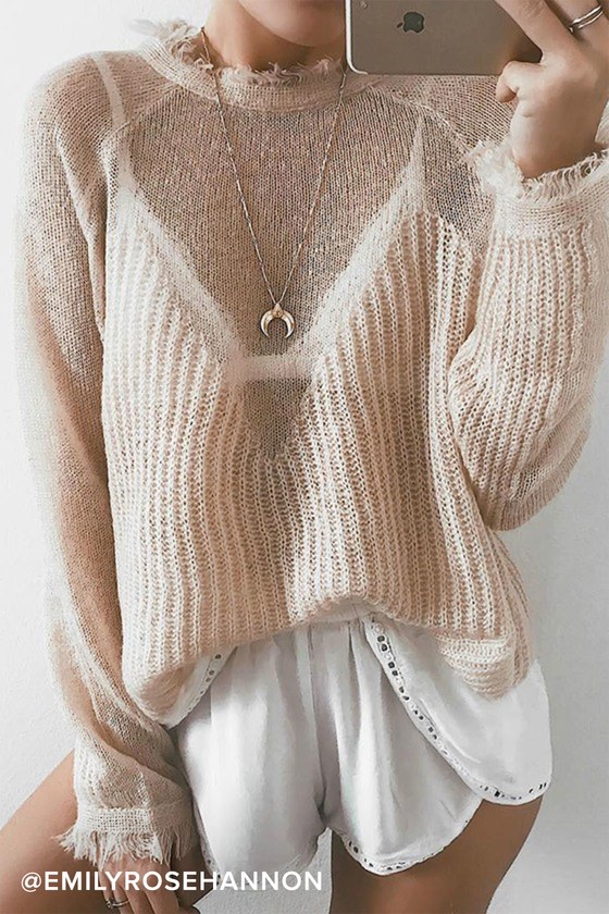 Moon River Knit Sweater Blush Sweater Sheer Knit Sweater Lulus