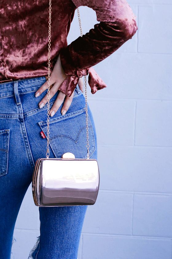 Rose Gold Clutch - Mirrored Clutch - Reflective Clutch - $29.00 - Lulus