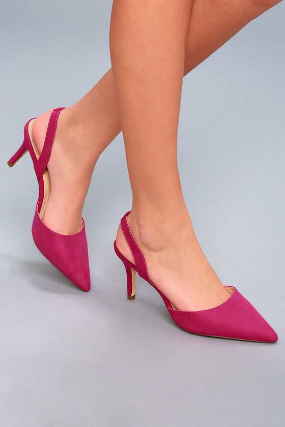 fuschia slingbacks