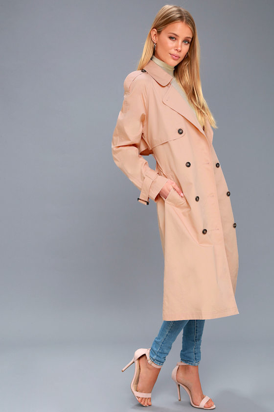Wesley Blush Pink Trench Coat 1