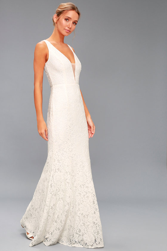 Everly White Lace Maxi Dress 3