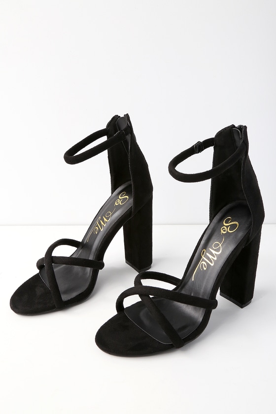 lulus black suede heels
