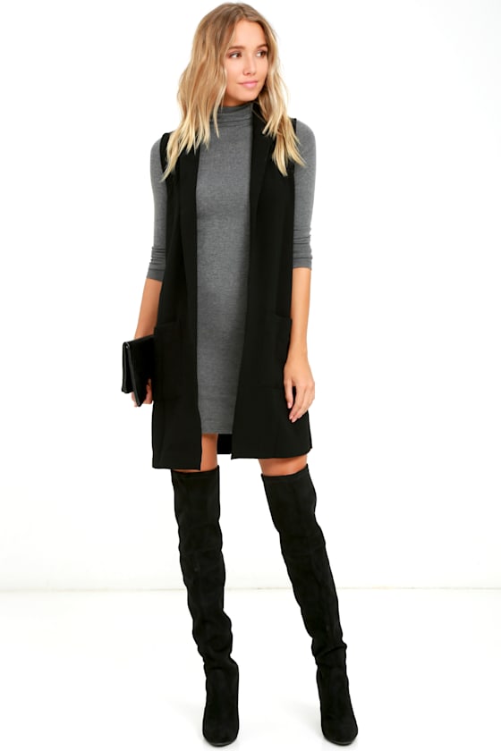 Phenomenal Feeling Grey Long Sleeve Bodycon Dress 9