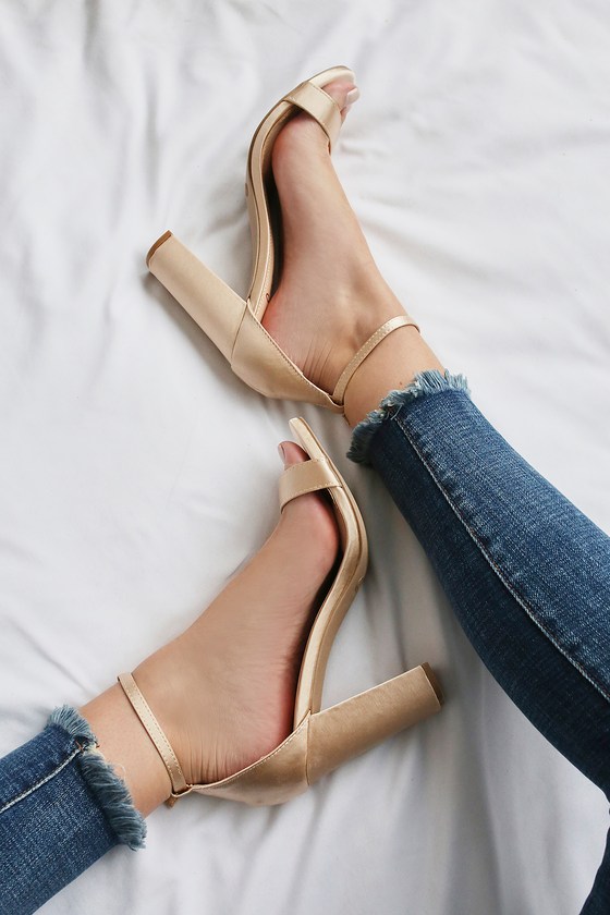 satin wrap heels