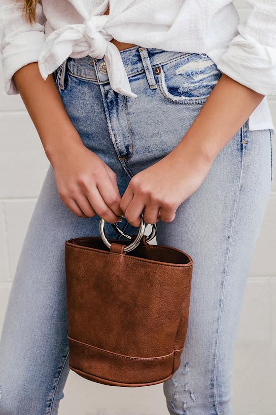 Ring It Around Town Brown Bucket Bag 4