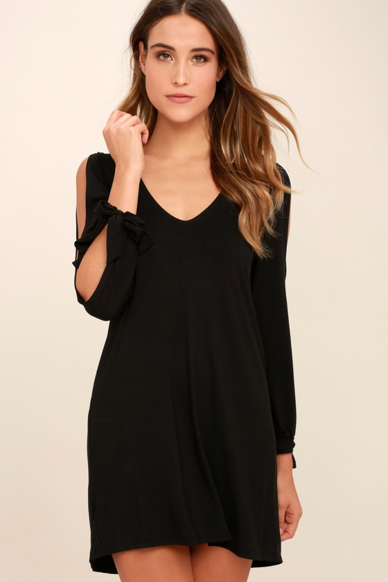 lulus black shift dress