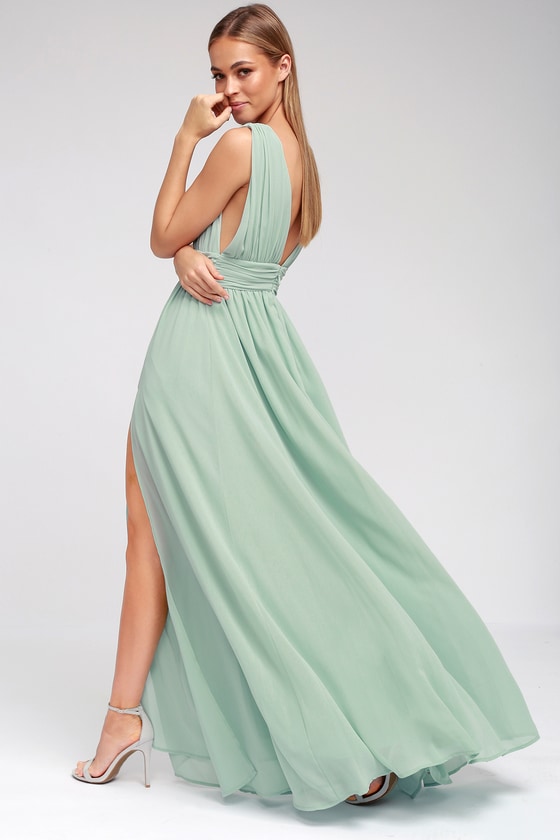 Spiksplinternieuw Mint Green Gown - Maxi Dress - Sleeveless Maxi Dress WT-81