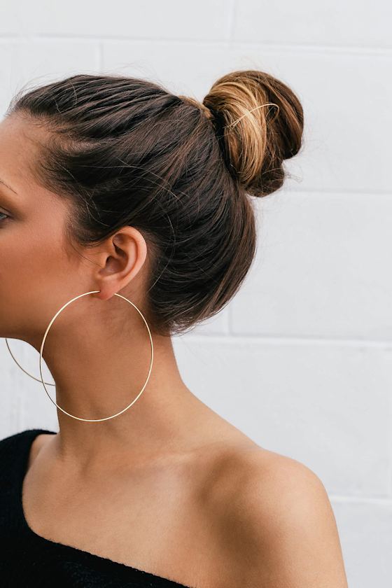 Kaylani Oversized Gold Hoop Earrings 2