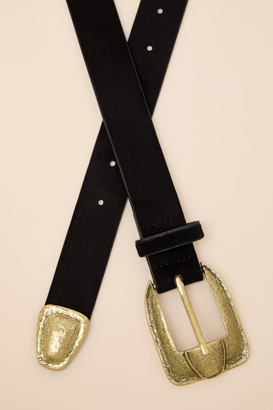 Lilla Black Suede Belt - thumbnail 4