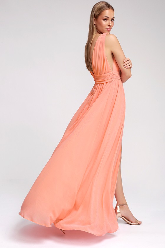 lulus heavenly hues blush maxi dress