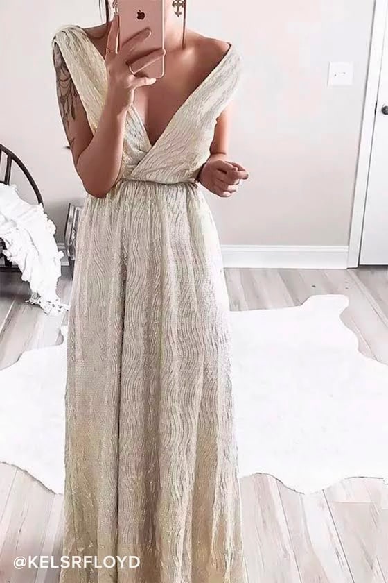 silver and gold outfits