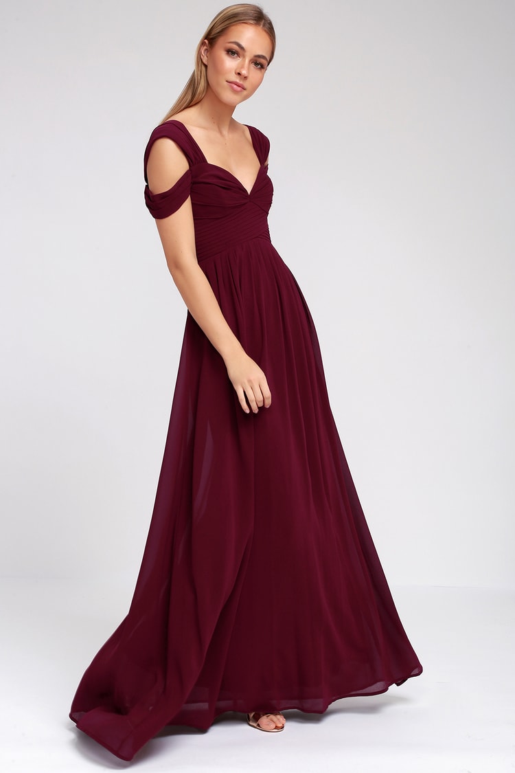 Burgundy Dress - Maxi Dress - Bridesmaid Dress - Lulus