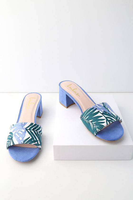 Jax Blue Multi Print Mules 4