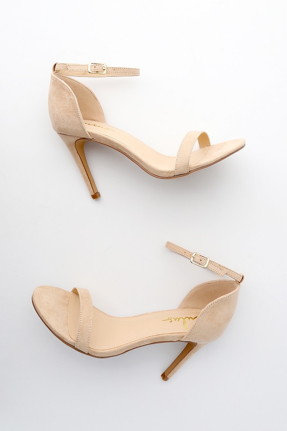 suede ankle strap heel