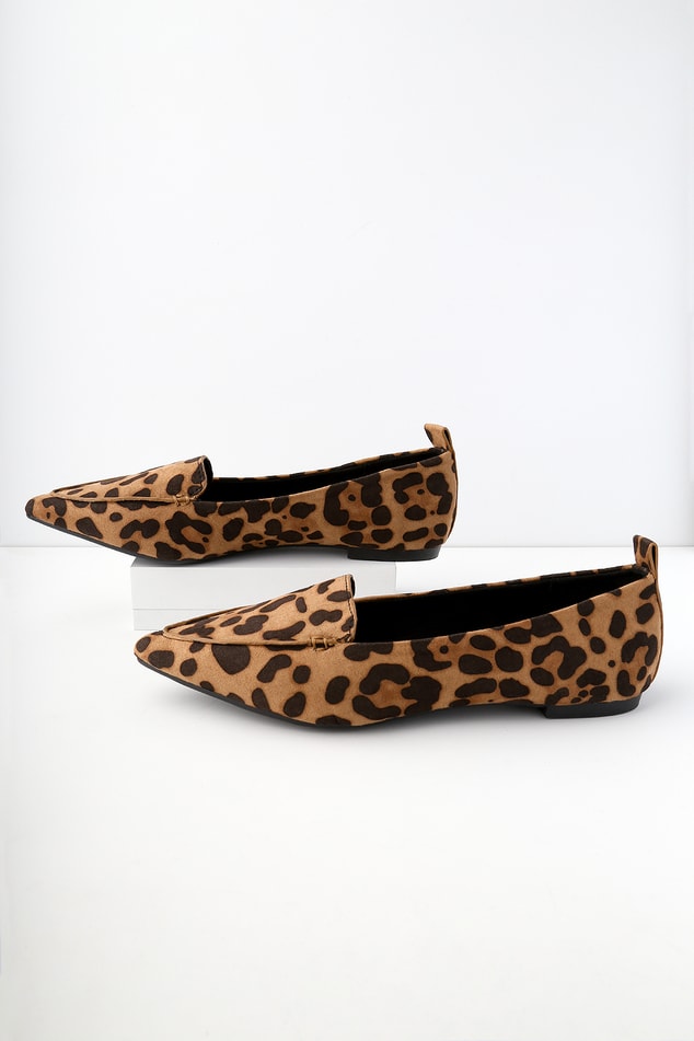 Chic Leopard Print Flats - Suede Flats - Vegan Flats - Lulus