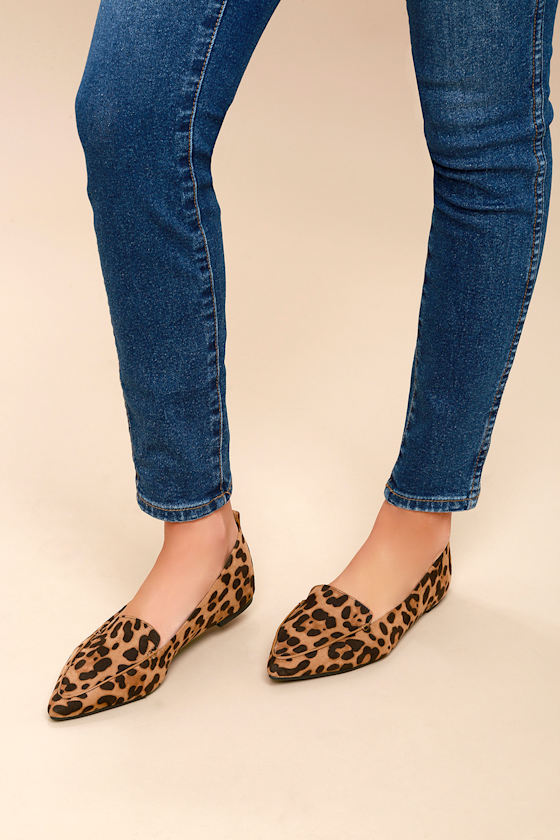 Emmy Leopard Suede Pointed Loafers 2