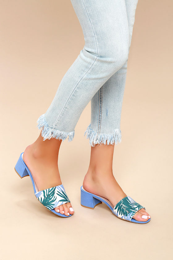 mules blue