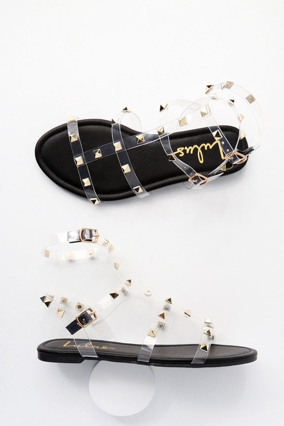 black sandals trendy