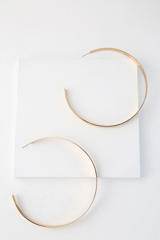 Hoop de Ville Brushed Gold Oversized Hoop Earrings 1