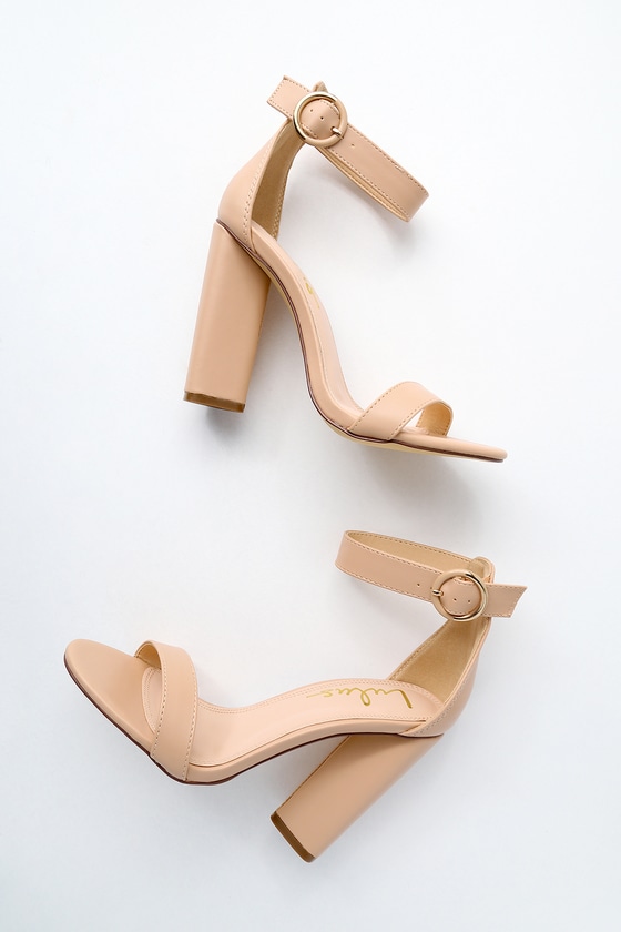 nude ankle strap sandals