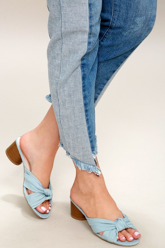 blue mules flat