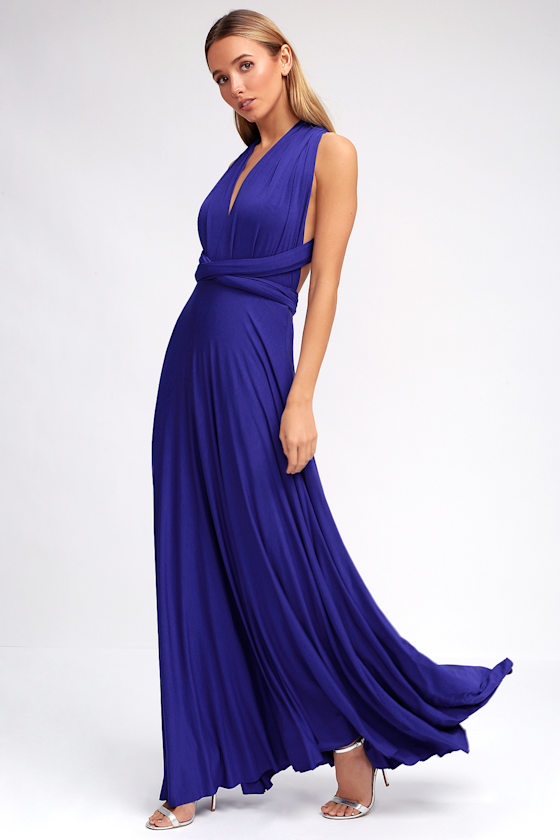 Tricks of the Trade Royal Blue Maxi Dress 1