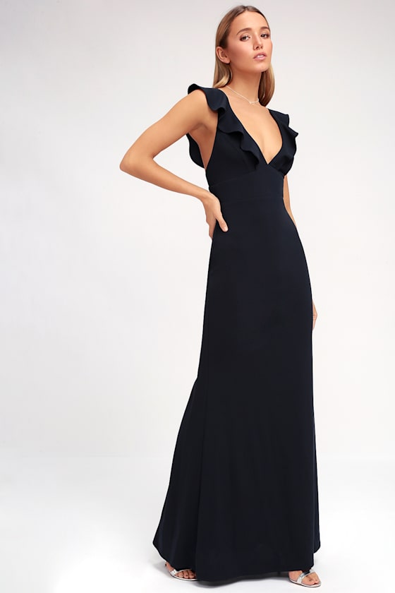 Perfect Opportunity Navy Blue Maxi Dress 1