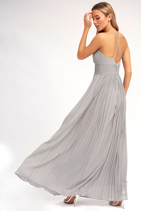 Depths of My Love Grey Maxi Dress 1