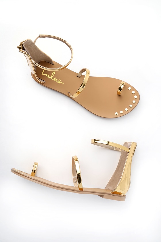gold sandals