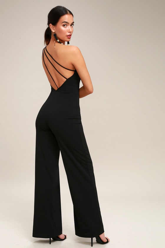 Sexy Backless Jumpsuit - One Shoulder Jumpsuit - Lulus